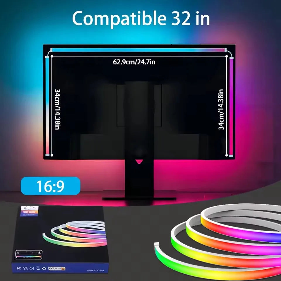 Rgb Gaming Ambient Light Strip Monitor Backlight Led Display Sync Pc Atmosphere Screen App Music Synchronized 5V Smart Led Tape