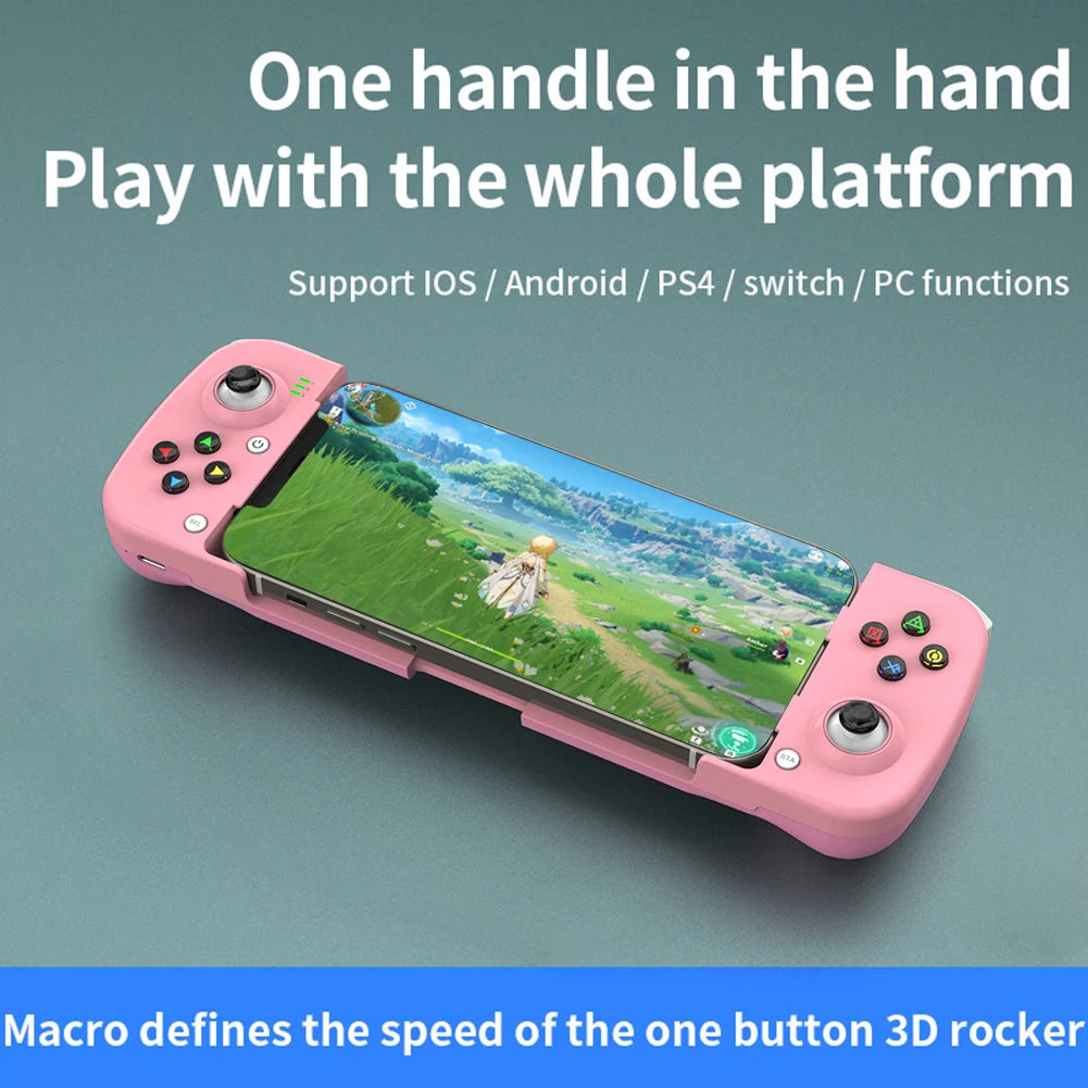 D7 Bluetooth 5.0 Telescopic Mobile Phone Gamepad for IOS Android Wireless Game Controller Joystick for PUBG for PS4 Switch PC