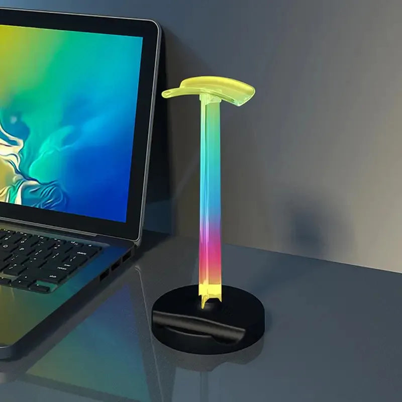 RGB Headphone Stand Base Built-in Aromatherapy Holder Accessories Gaming Earphone Table Holder,Non-Slip Space Saving Headse M8O0