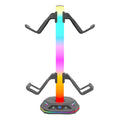 RGB Headphone Stand Controller Hook 9 Light Modes for Desk Controller Stand Hanger Desktop Display Holder Gaming Headset Holder