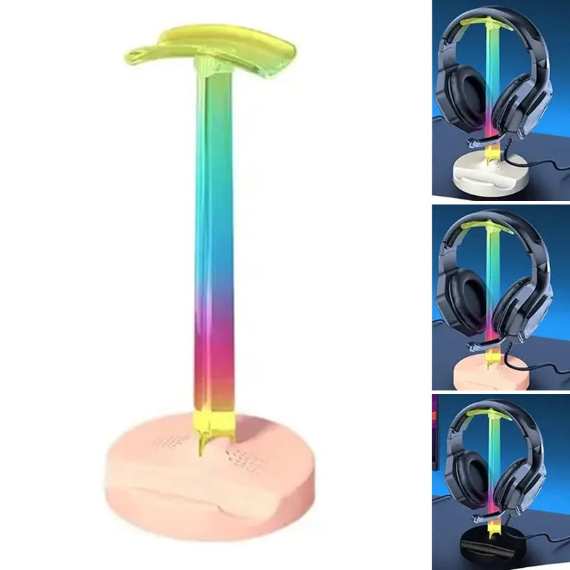 RGB Headphone Stand Base Built-in Aromatherapy Holder Accessories Gaming Earphone Table Holder,Non-Slip Space Saving Headse M8O0