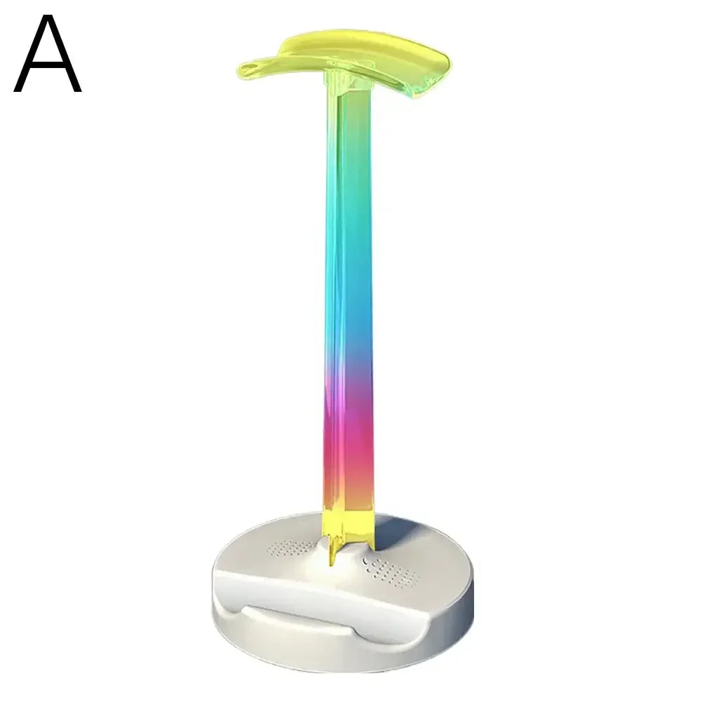 RGB Headphone Stand Base Built-in Aromatherapy Holder Accessories Gaming Earphone Table Holder,Non-Slip Space Saving Headse M8O0