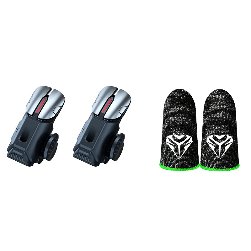 1Pair Mobile Phone Game Trigger 6 Finger Game Controller Universal Gamepad Joystick Shooter Button Controller for IOS Android