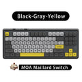 AJAZZ AK870 Mechanical Keyboard Tri-mode RGB Hot-swappable 1.06inch Customizable Screen Knob Wireless Bluetooth Gaming Keyboard