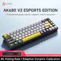 AJAZZ AK680 V2 E-sports magnetic switch keyboard 8K Polling Rate 128K Uitra-high Scan Rate  Aluminum Alloy Positioning Plate