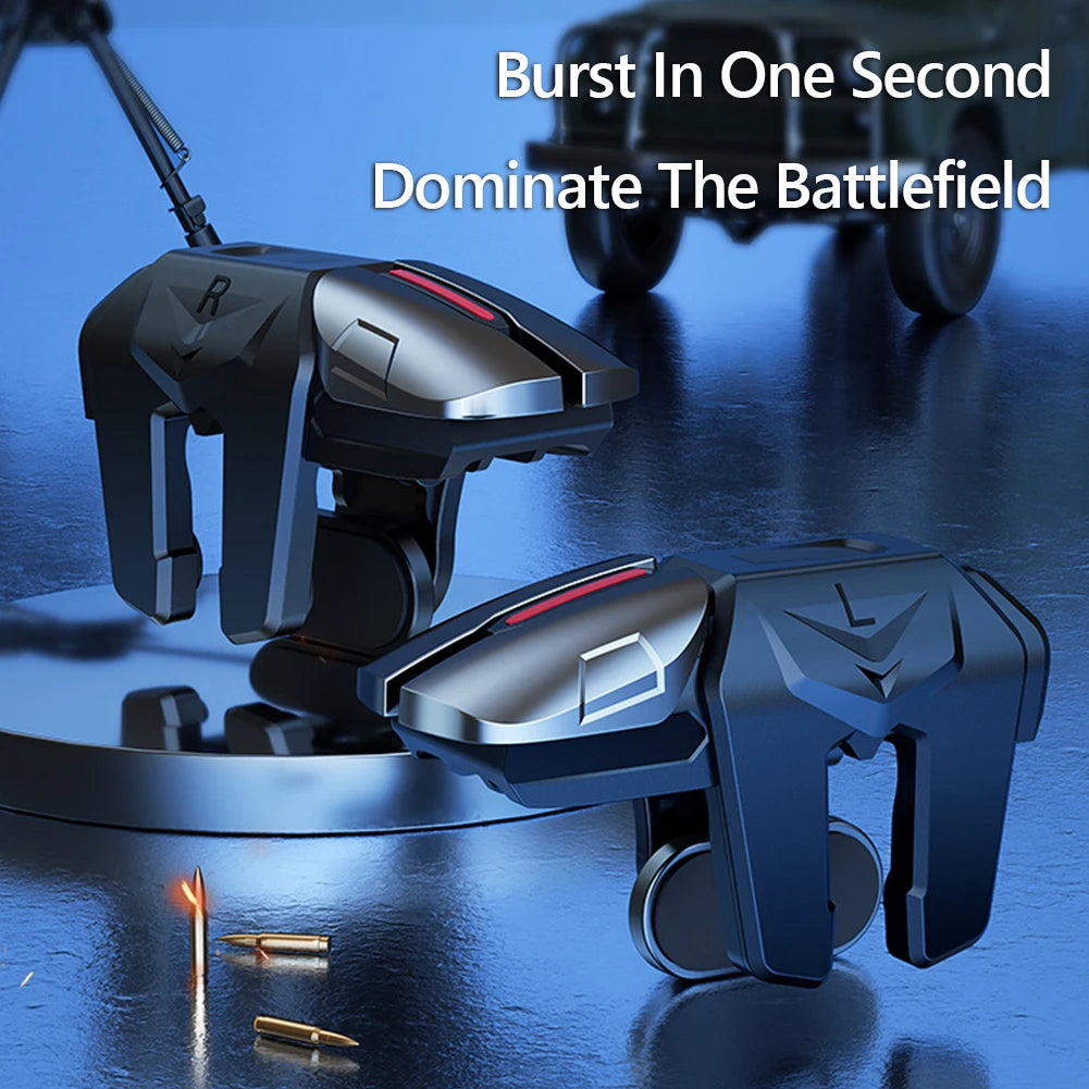 1Pair Mobile Phone Game Trigger 6 Finger Game Controller Universal Gamepad Joystick Shooter Button Controller for IOS Android