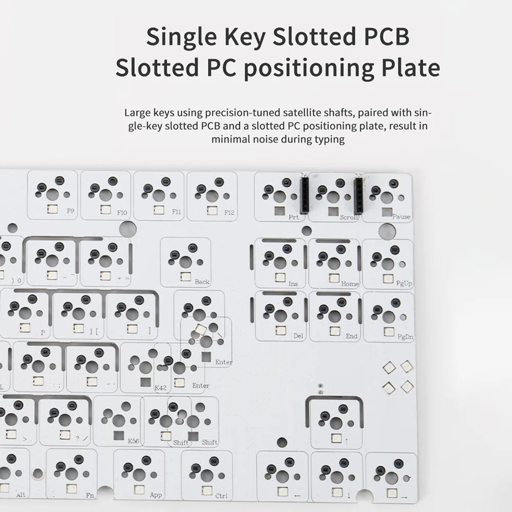 AJAZZ AK870 Mechanical Keyboard Tri-mode RGB Hot-swappable 1.06inch Customizable Screen Knob Wireless Bluetooth Gaming Keyboard