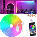 5V USB RGB-IC Neon LED Strip Light 1M 2M 3M 5M Flexible Lamp Tape Neon Lights With Bluetooth APP Control For Home Room Decor