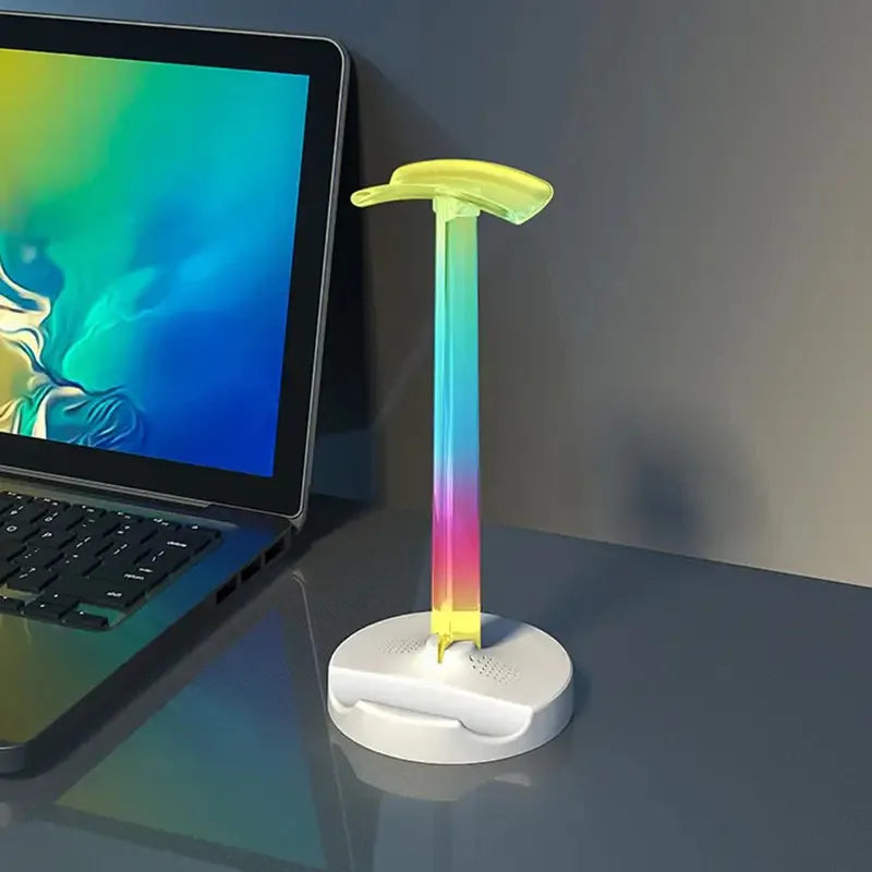 RGB Headphone Stand Base Built-in Aromatherapy Holder Accessories Gaming Earphone Table Holder,Non-Slip Space Saving Headse M8O0