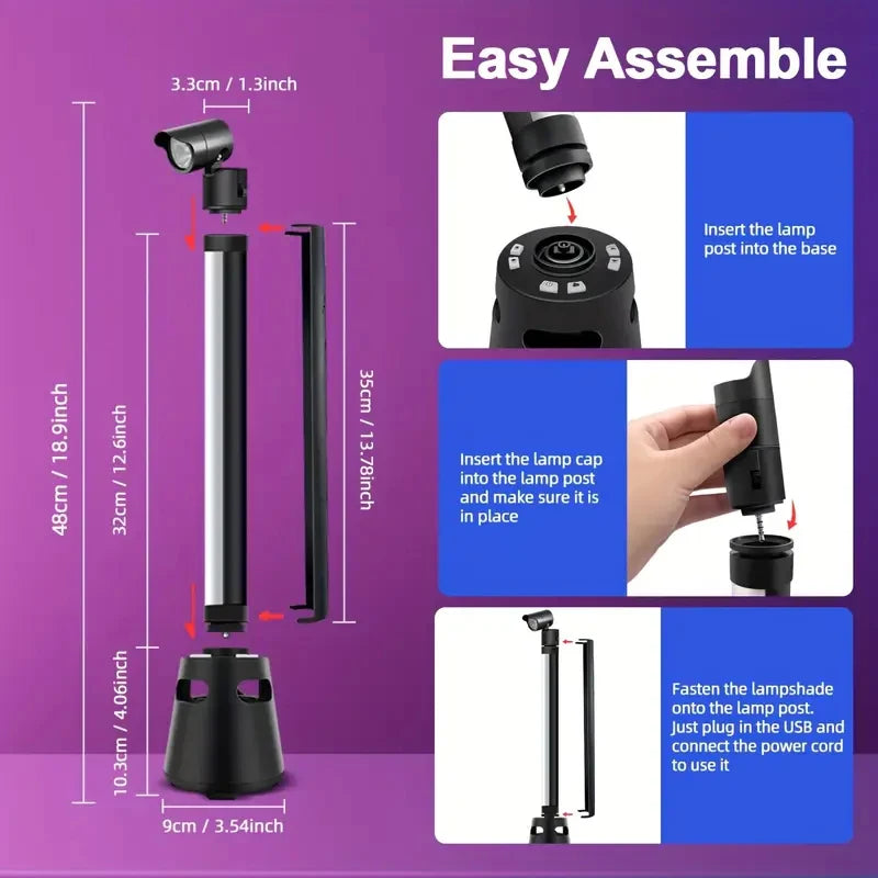 2PCS Smart LED Light Bar Bluetooth Connect Music Sync Rhythm RGB Lamp for Christmas Party GamingRoom Bedroom Lighting Atmosphere