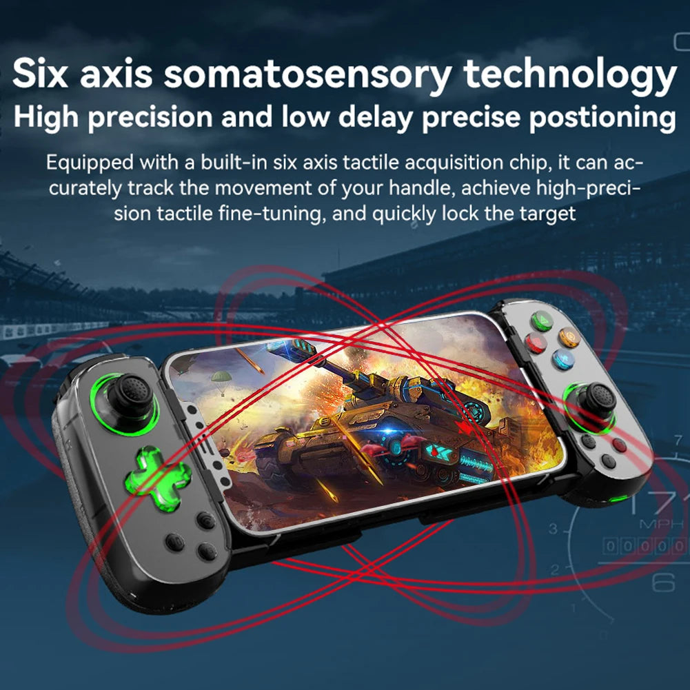 D7 Bluetooth 5.0 Telescopic Mobile Phone Gamepad for IOS Android Wireless Game Controller Joystick for PUBG for PS4 Switch PC