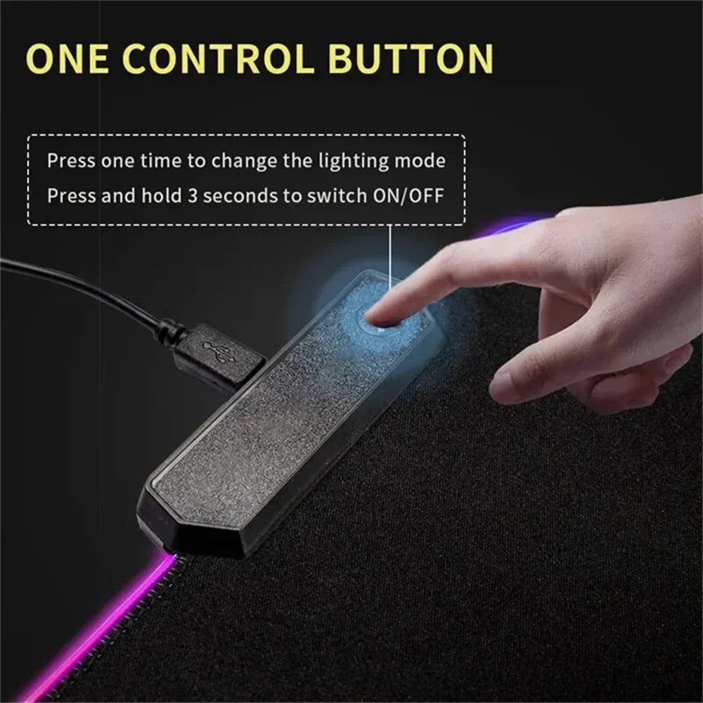 RGB Mousepad Gaming World of Tanks Mouse Pad Backlight Keyboard Rug Large Size Rubber Table Pad Antislip Base Desktop Mouse Mats