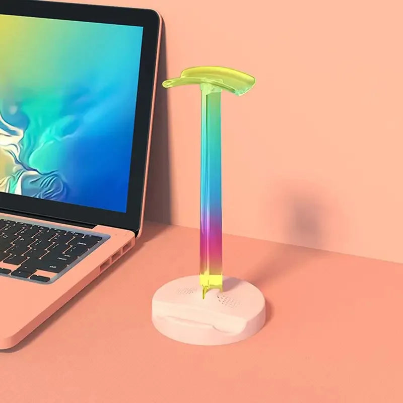 RGB Headphone Stand Base Built-in Aromatherapy Holder Accessories Gaming Earphone Table Holder,Non-Slip Space Saving Headse M8O0