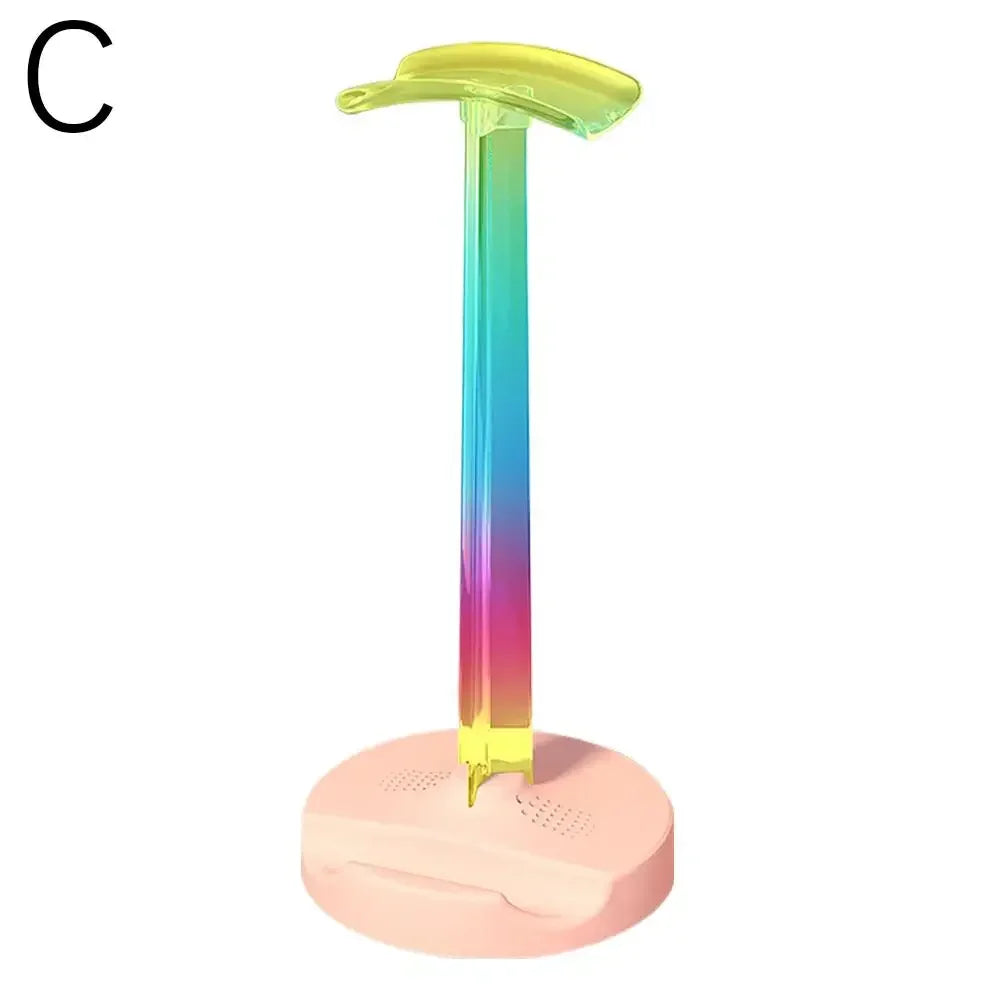 RGB Headphone Stand Base Built-in Aromatherapy Holder Accessories Gaming Earphone Table Holder,Non-Slip Space Saving Headse M8O0