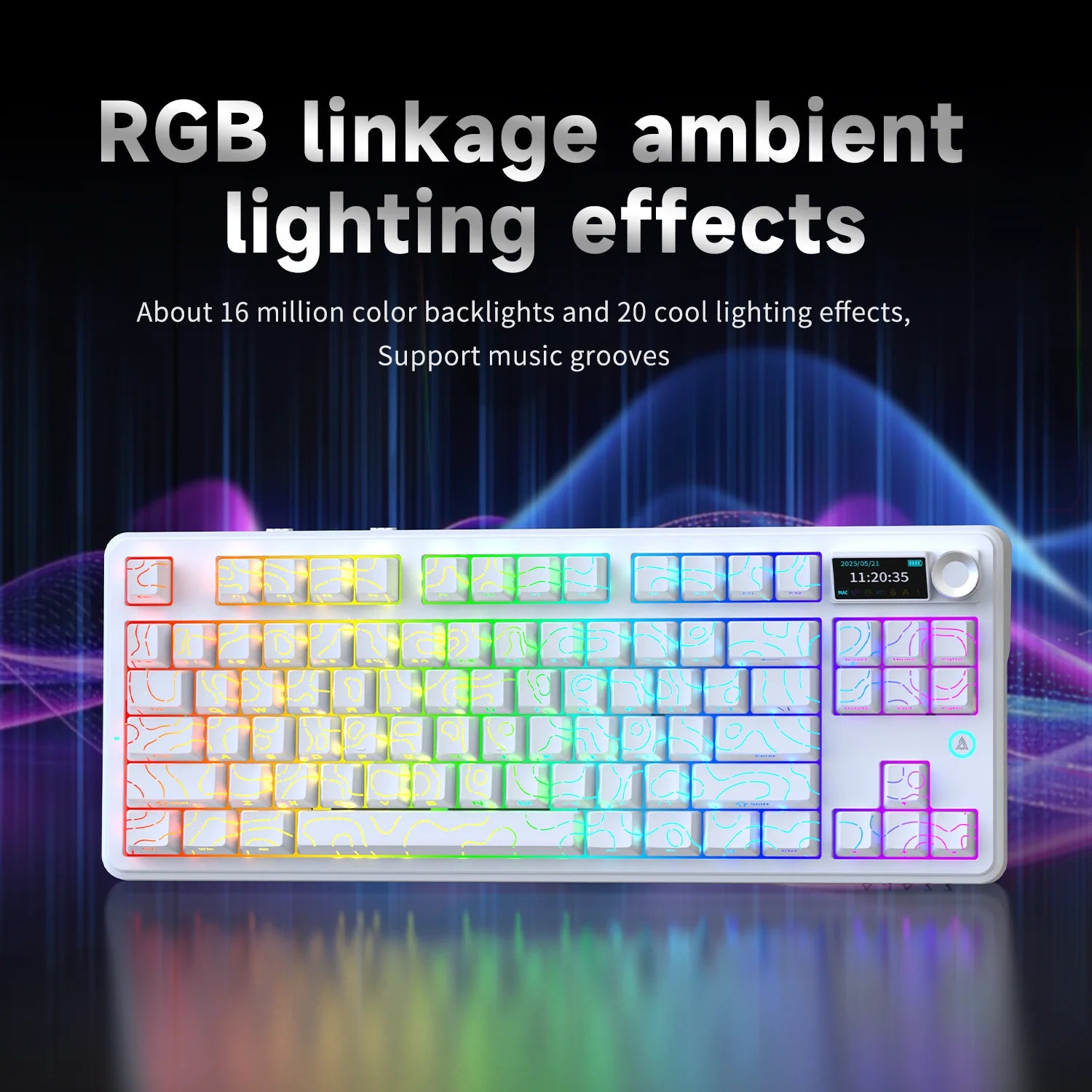 Ajazz AK870 V2 Gaming Mechanical Keyboard Is A Hot-Swaddable RGB Wired Gaming Keyboard Suitable For Various Scenarios On Laptops