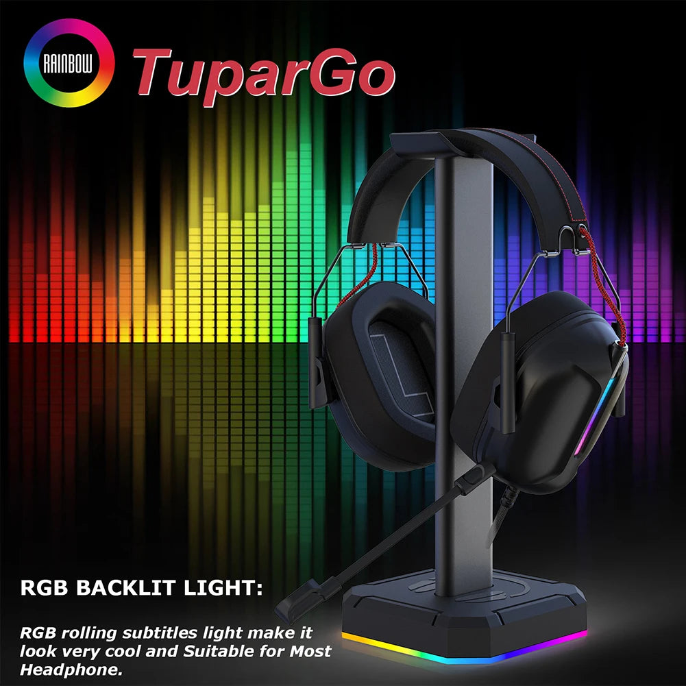 Universal Headphone Stand Aluminuim RGB Earphone Head Holder Supporting Flexible Headrest Fashion Headphone Hanger Mobile Phones