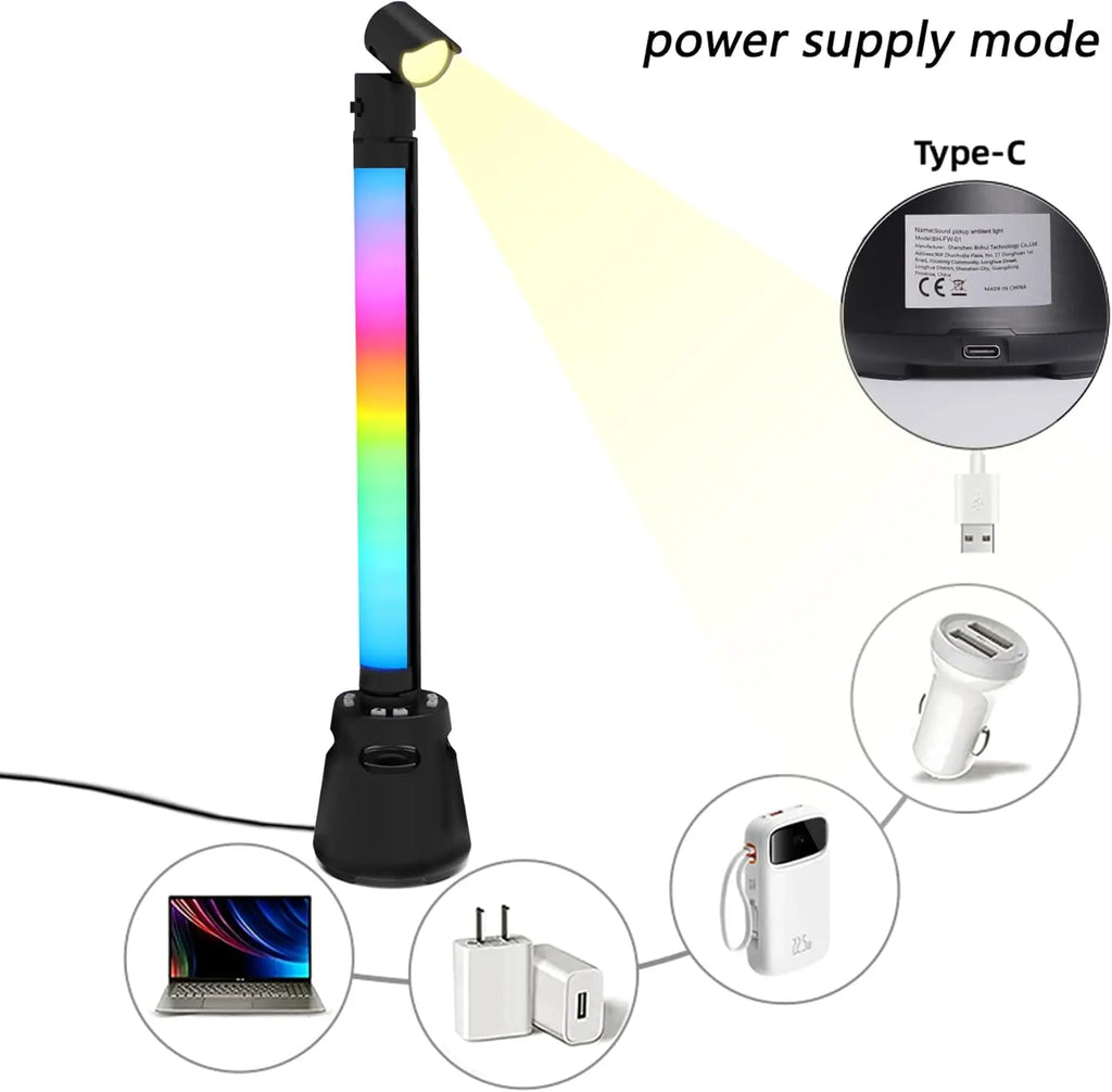 2PCS Smart LED Light Bar Bluetooth Connect Music Sync Rhythm RGB Lamp for Christmas Party GamingRoom Bedroom Lighting Atmosphere